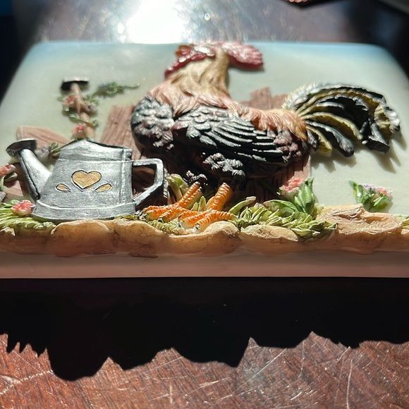 Rooster farm animal  3D hanging wall decor plaque Brand New Resin - Picture 2 of 4